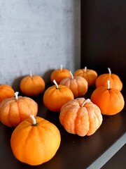 tangerine scented candles, handmade, for gifts, for decoration