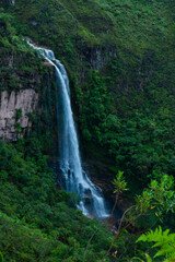 View of the beautiful and enchanting waterfall in San Ignacio