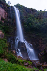 View of the beautiful and enchanting waterfall in San Ignacio