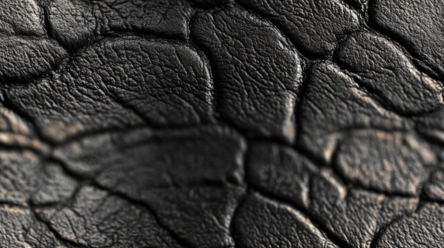 Detailed close-up showcasing a rich, textured surface reminiscent of leather or a comparable material. The pattern and coloration create a tactile impression.