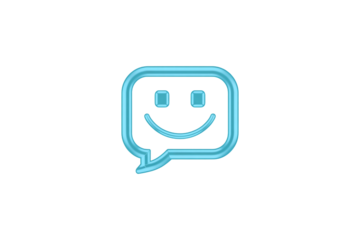 Happy message icon design, perfect for social media marketing, conveys joy, positive communication, and customer satisfaction in modern digital world