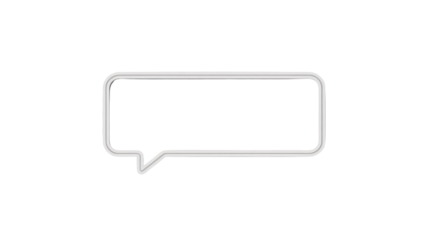 Modern speech bubble icon with a clean, minimalist design, perfect for digital communication, marketing materials, and social media content