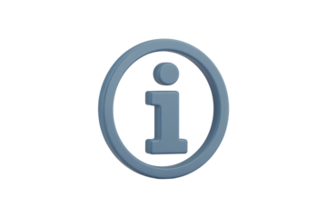 Discover essential guidance with this professional 3D rendered information icon, perfect for guiding users and providing clarity.