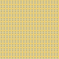 Geometric Pattern of Repeating Circles on Yellow Background