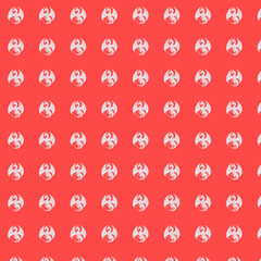 Dragon Pattern on Red Background