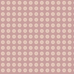 Repeating Floral Pattern on Dusty Rose Background