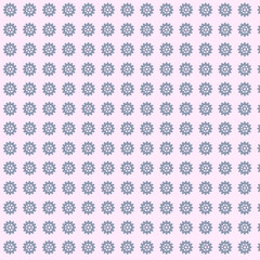 Repeating Floral Pattern on Pink Background