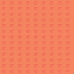 Elephant Pattern Coral Background