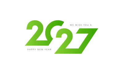 Happy new year 2027 design. 2027 logo text design.