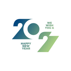 Happy new year 2027 design. 2027 logo text design.