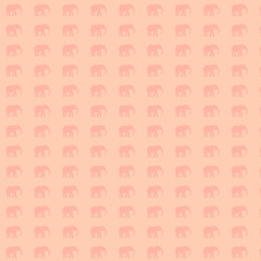 Elephant Pattern Background in Peach