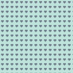 Repeating Ram Head Pattern on Mint Green Background