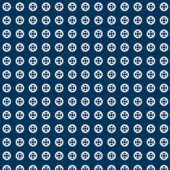 Repeating Gear Pattern on Dark Blue Background