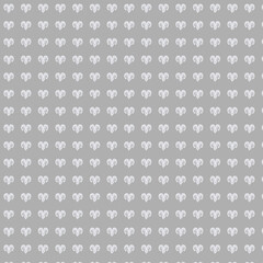 Repeating Heart Pattern on Gray Background