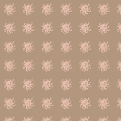 Whimsical Octopus Pattern on Beige Background