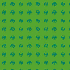 Dragon Pattern on Green Background
