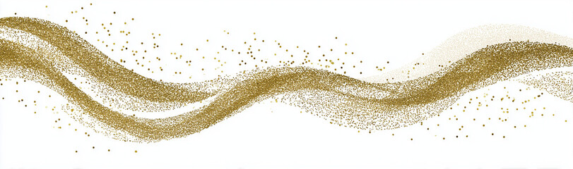 Golden Glitter Wave Background