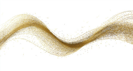 Golden Glitter Wave Background