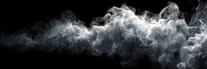 Smoke Trail on Black Background