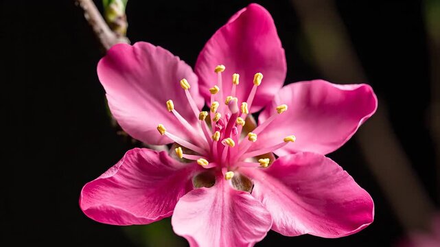 Stunning Macro Time Lapse of a Pink Flower Opening.