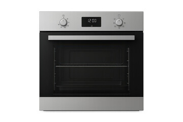 Obraz premium Modern silver electric oven isolated on transparent background, appliance