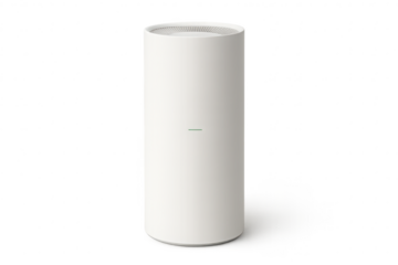 Modern white air purifier isolated on a transparent background for design use