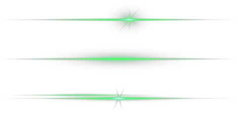 The PNG overlay is transparent, creating a futuristic dynamic design. Thin green laser beam across dark background. Ideal for sci-fi, digital effects, or cinematic designs. Vector green light effect.