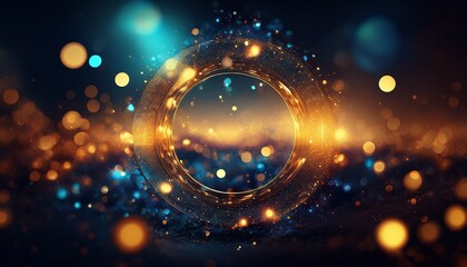 floating circle bokeh particle lights