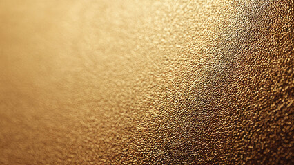 A close-up of a shimmering, textured golden surface, revealing intricate granular details and a beautiful metallic sheen with a gradient.