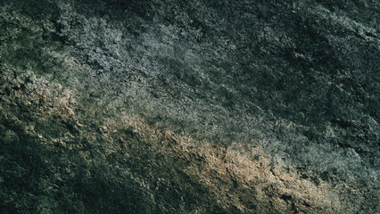 A textured dark stone surface with a diagonal strip of contrasting warm, earthy tones, showcasing rough, natural patterns and depth.