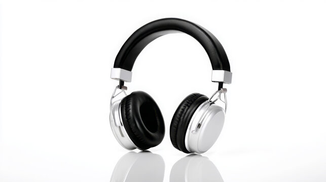 Stylish black and silver headphones with plush ear cushions, showcasing modern design and high-quality sound, perfect for music lovers and audio enthusiasts seeking immersive experiences
