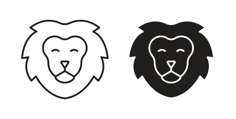 Lion head icon isolated vector Illustration. Vector pictogram for web and app © Siyan