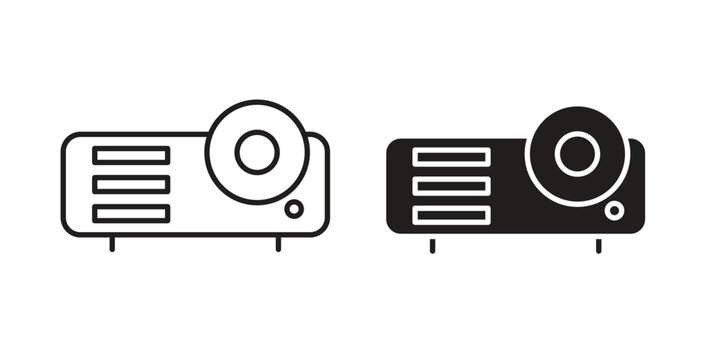 Multimedia projector icon isolated vector Illustration. Vector pictogram for web and app