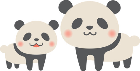 動物_パンダ（親子）