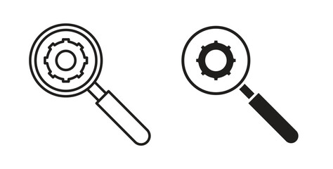 Investigate icon for web and app. vector illustration eps