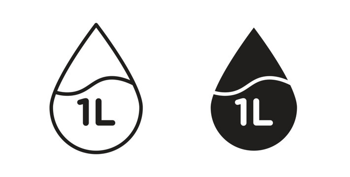 Liter icon for web and app. vector illustration eps