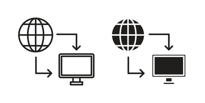 Remote Access icon for web and app. vector illustration eps