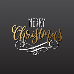 Handwritten Christmas greetings, modern calligraphy lettering