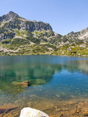 Landscape of Pirin Mountain near Popovo Lake, Bulgaria