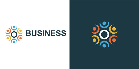 Business and Community Icon Logo Design Vector