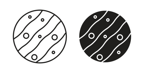 Mercury icon with glyph and line. black vector icons for Web UI © Sabrin