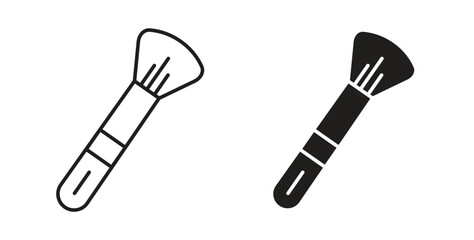 Makeup brush icon concept set. Simple icon collection