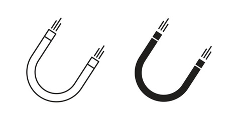 Magnet icon concept set. Simple icon collection