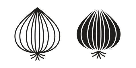 Onion icon concept set. Simple icon collection