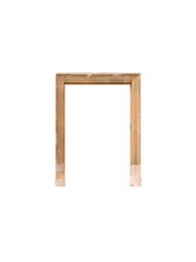 Decorative stucco molding for window or door is isolated.