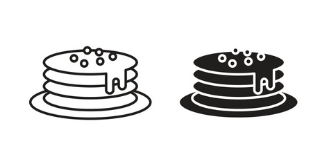 pancakes icon concept set. Simple icon collection