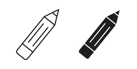Pencil icon concept set. Simple icon collection