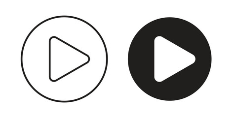 Play icon concept set. Simple icon collection