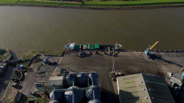 Aerial view of ship at Saint Ann's Fort, United Kingdom.