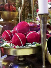 Burgundy fabric Christmas tree